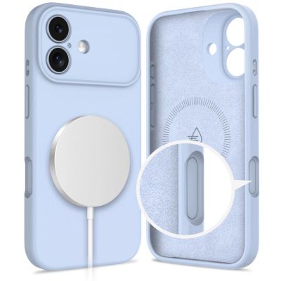 2. Tech-Protect Silicone MagSafe Case for iPhone 17 - Blue