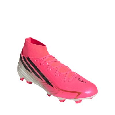 2. Adidas F50 Hyperfast League Mid FG football boots pink KJ6714