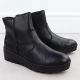 10. Women's leather wedge ankle boots black Rieker X9165-01