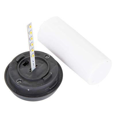 7. TORCH SOLAR LAMP DANCING FLAMES 12 LED SMD 7.5x7.5x46.5CM GRAY