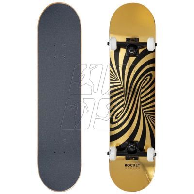 Rocket Twisted Foli Gold Skateboard 7.5" RKT-COM-1555