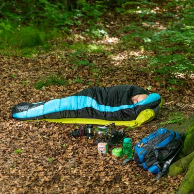 16. NILS CAMP NC2012 Sleeping Bag Black and Blue