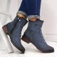 7. Women's ankle boots with decorations, insulated, blue, Jezzi