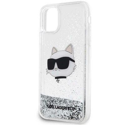 3. Karl Lagerfeld KLHCN61LNCHCS iPhone 11/ XR silver/silver hardcase Glitter Choupette Head