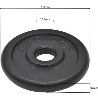 14. BLACK CAST IRON WEIGHT 10KG ENERO FIT Ø26.5 1 pc.
