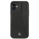 3. Mercedes Leather Perforated Area Case for iPhone 12 mini - Black