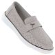 Vinceza 93221 women's gray leather moccasins