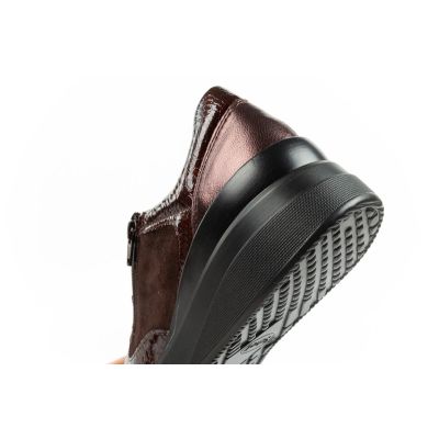 7. Scholl Emma Laces Women's Sports Shoes Leather Brown Platform