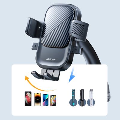 11. Joyroom JR-OK6 clamp phone holder for glass - black
