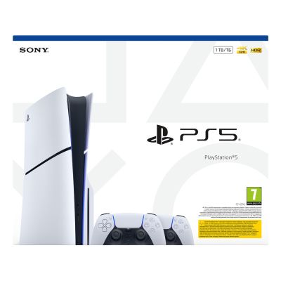 SONY PS5 Slim 1TB console + controller white