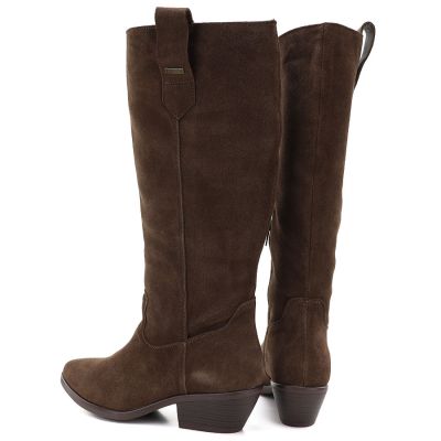5. Women's leather cowboy boots chocolate Big Star UU274521