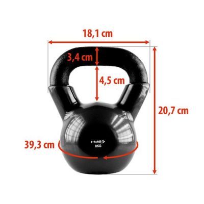 23. Black HMS KNV08 cast iron kettlebell 