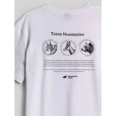 7. Women's loose T-shirt with print 4F 4FKAW26TTSHF4507-10S