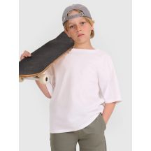 Plain Oversized Boys' T-Shirt 4F 4FJWAW25TTSHM2411-10S