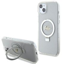 Guess GUHMP15MHRSGSD iPhone 15 Plus / 14 Plus 6.7" transparent/transparent hardcase Ring Stand Script Glitter MagSafe