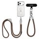 5. Tech-Protect C10S Crossbody phone lanyard (114 cm) + wrist strap (31 cm) - brown-titanium