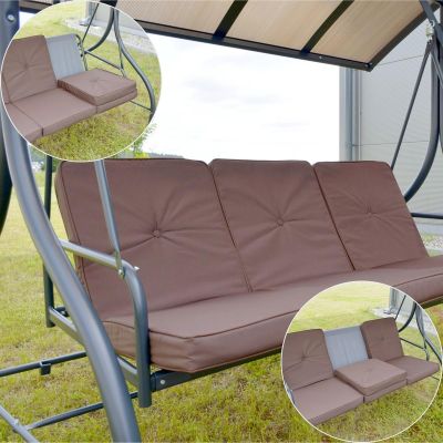 3. 3-SEAT GARDEN SWING 194X120X173CM ZOSIA WITH POLYCARBONATE CANOPY