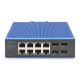 7. 8+4-Port Gigabit Ethernet PoE Industrial Switch with 8x GE RJ45 and 2 SFP+ Ports, PoE