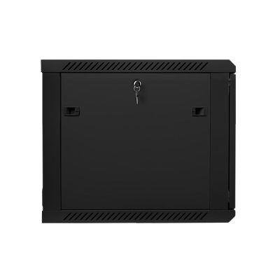 7. Lanberg WF01-6609-10B single-section cabinet (9U; 500mm / 600mm / 600mm; wall-mounted; Glass; 19''; black)