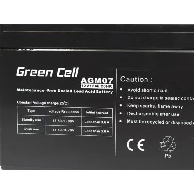 2. GREEN CELL GEL BATTERY AGM07 12V 12AH