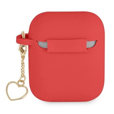 2. Guess GUA2LSCHSR AirPods cover red/red Silicone Charm Heart Collection