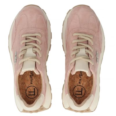6. Leather platform sneakers, pink, Filippo DP7498