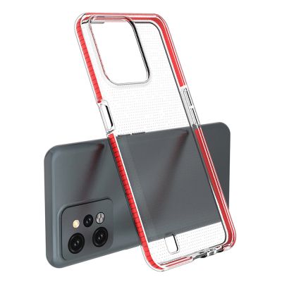 3. Spring Case for Realme C31 silicone case with a frame light pink