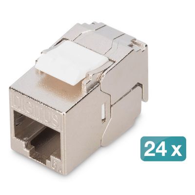 Digitus Compact CAT 6A Keystone Module, Shielded, Tool-Free Installation. 24 pcs.
