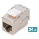 Digitus Compact CAT 6A Keystone Module, Shielded, Tool-Free Installation. 24 pcs.