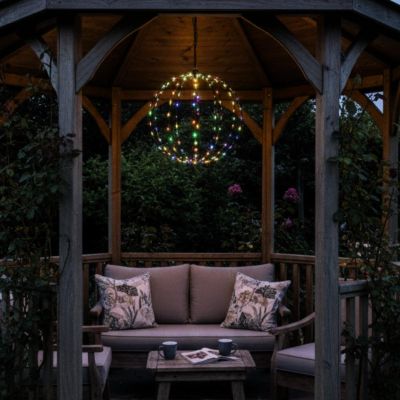 19. SOLAR HANGING LAMP BALL 30CM 120 LED MULTICOLOR