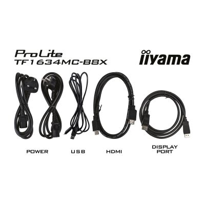 10. iiyama ProLite TF1634MC-B8X computer monitor 39.6 cm (15.6") 1920 x 1080 px Full HD LED Touchscreen Multi-user Black