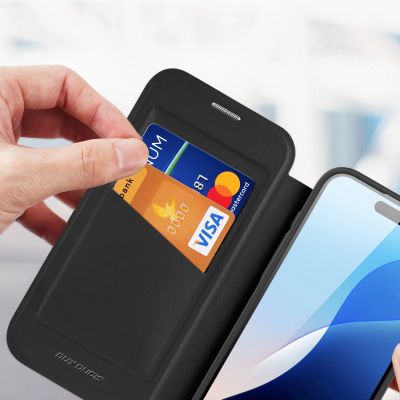 8. Dux Ducis Skin X Pro iPhone 16 Pro Case with MagSafe and Flip Cover - Black