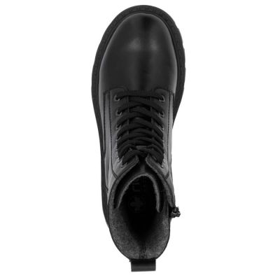 4. Women’s black lined leather ankle boots Rieker 70401-00