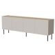FELLINI chest of drawers 200x40x70 cashmere + oiled oak top