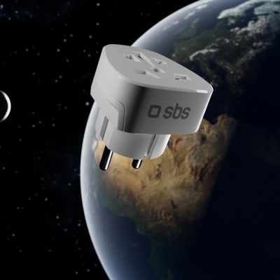 8. SBS Shucko/EU Travel Adapter - Universal - White