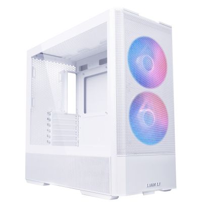 9. Lian Li LANCOOL 207 PC Case, Midi-Tower, ATX, Tempered Glass - White