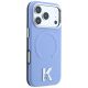4. Karl Lagerfeld Grained Embossed Ring & Kameo Logo MagSafe Case for iPhone 18 Pro / 17 Pro - Light Blue