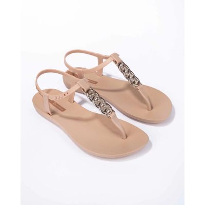 3. Ipanema Sandal Class women's flip-flop sandals, light beige with gold