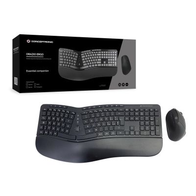 5. CONCEPTRONIC ERGO Layout IT Wireless Keyboard + Mouse