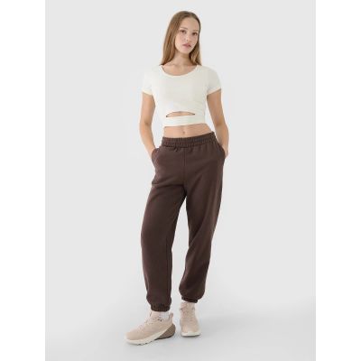 2. Women's crop top plain t-shirt 4F 4FRSS25TTSHF2695-11S