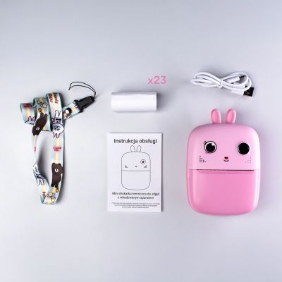 2. Mini Thermal Printer for Kids with Camera and Camcorder - Pink
