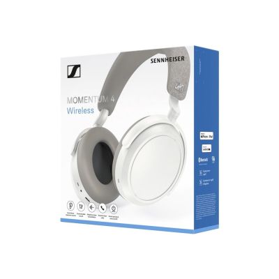 13. Sennheiser MOMENTUM 4 Wireless White Headphones