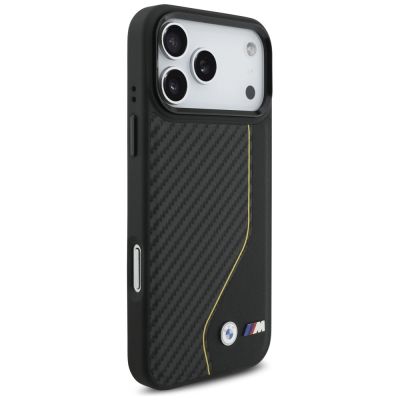4. BMW M Carbon Line & Logo MagSafe Case for iPhone 17 Pro Max - Yellow