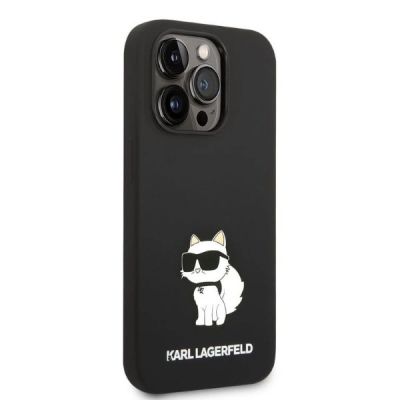 4. Karl Lagerfeld Silicone Choupette case for iPhone 14 Pro Max - black