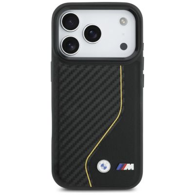 3. BMW M Carbon Line & Logo MagSafe Case for iPhone 17 Pro - Yellow