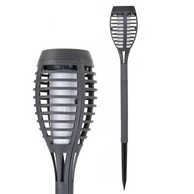 4. TORCH SOLAR LAMP DANCING FLAMES 12 LED SMD 7.5x7.5x46.5CM GRAY