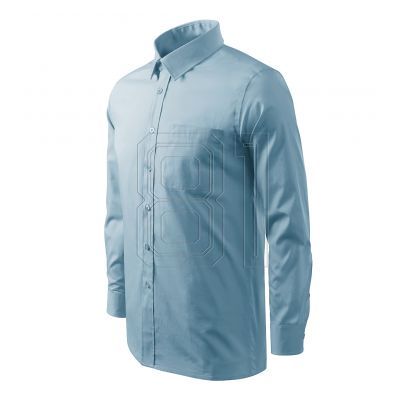 4. Malfini Style LS M MLI-20915 blue shirt