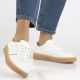 8. Women's leather platform shoes white Filippo DP7543/26