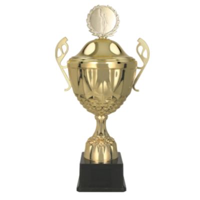 Gold metal cup with lid MUFA