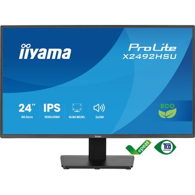 2. iiyama ProLite 24-inch Full HD IPS panel with narrow bezels on all sides and energy class B